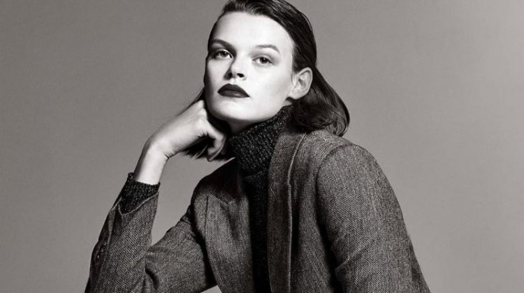 Cara Taylor Models Massimo Dutti’s Signature Fashions