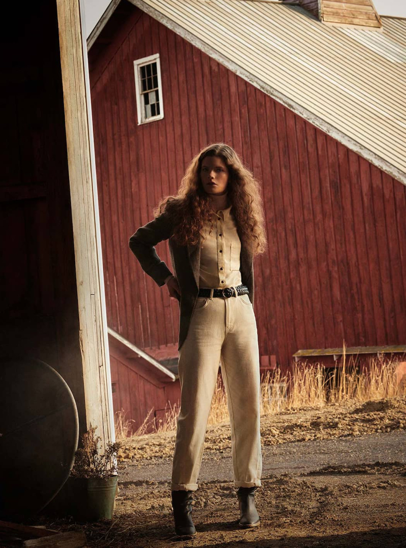 Carolina Burgin stars in Massimo Dutti Wild Nature winter 2019 editorial