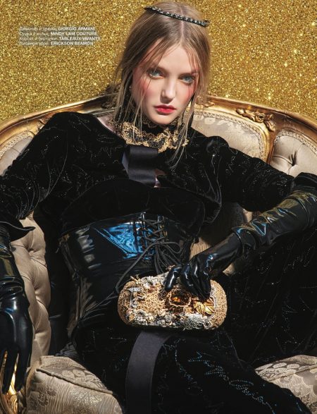Roos Abels Wears Festive Holiday Looks for Numero Russia Roos Abels Wears Festive Holiday Looks for Numero Russia