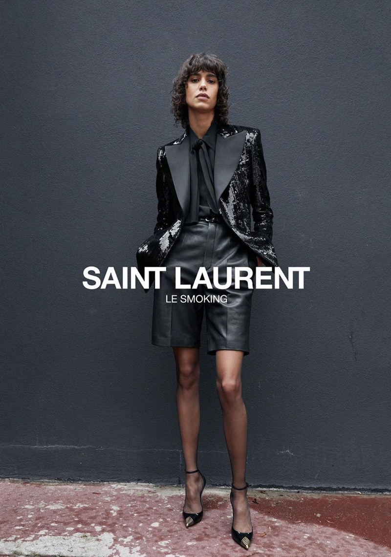 Mica Argañaraz stars in Saint Laurent Le Smoking 2019 #YSL28 campaign