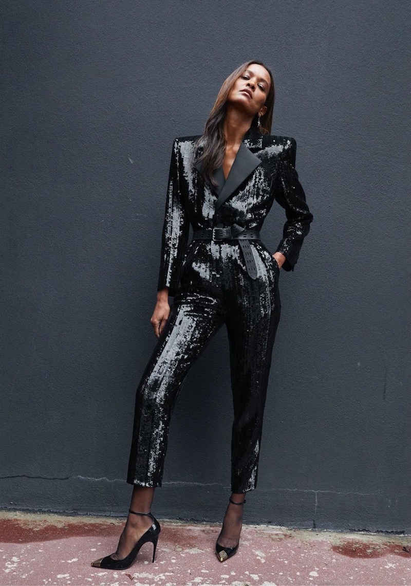 Liya Kebede appears in Saint Laurent Le Smoking 2019 #YSL28 campaign