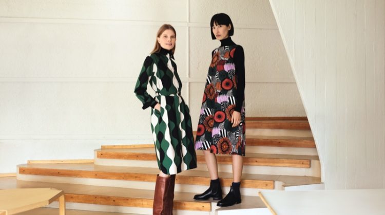 Looks from Uniqlo x Marimekko fall-winter 2019 campaign