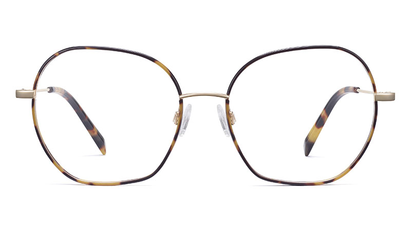 Warby Parker Alma Glasses in Tiger Tortoise with Polished Gold $145