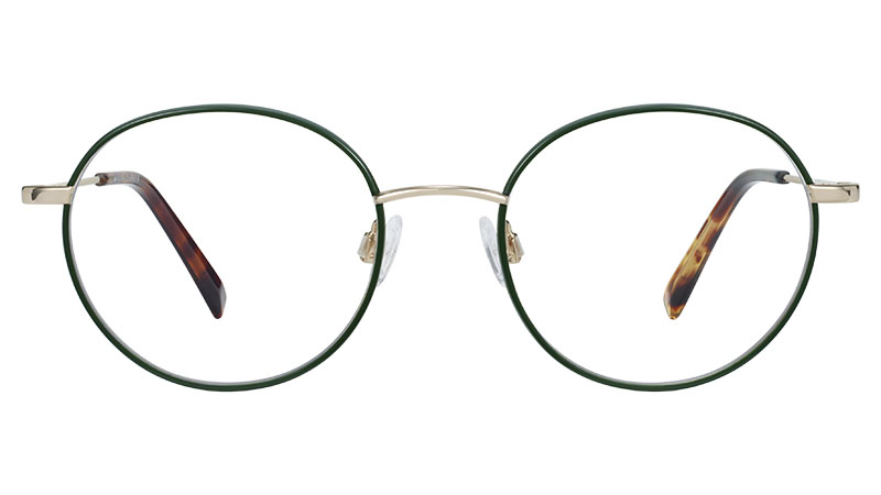 Warby Parker Duncan Glasses in Forest Green with Gold $145