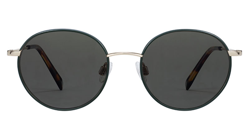 Warby Parker Duncan Sunglasses in Forest Green with Polished Gold $145