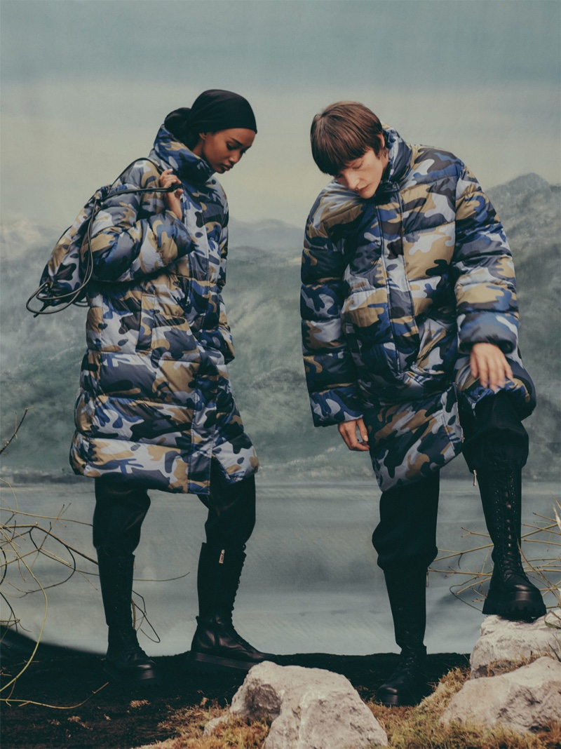 Camouflage prints stand out in Zara Join Life Upcycled Winter 2019 collection