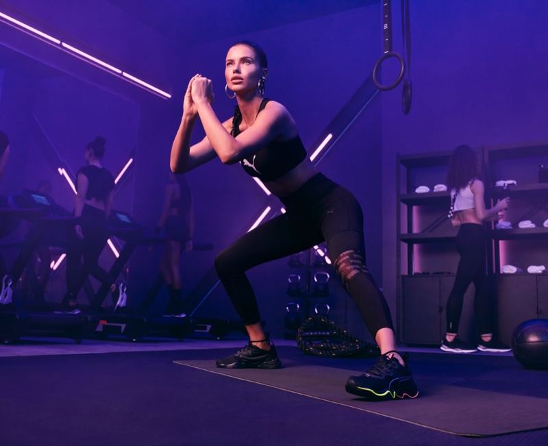 Working out, Adriana Lima models the PUMA Zone XT collection