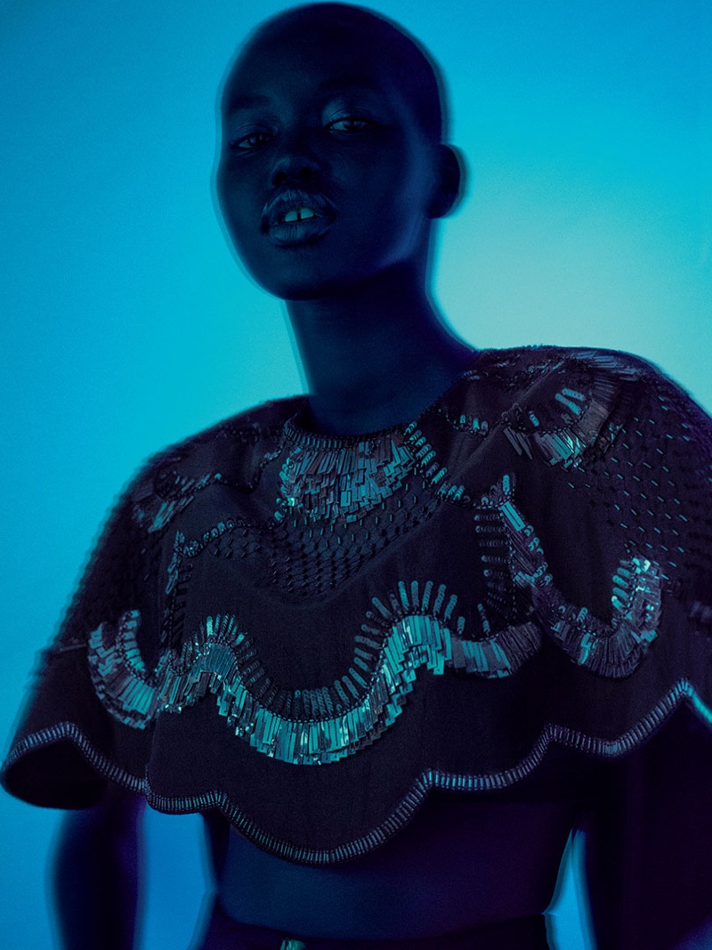 Model Adut Akech shines in Alberta Ferretti spring-summer 2020 campaign