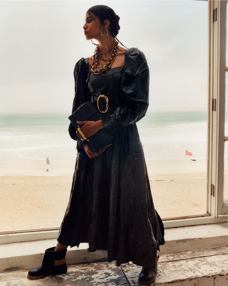 Model Imaan Hammam appears in Alexander McQueen spring-summer 2020 campaign