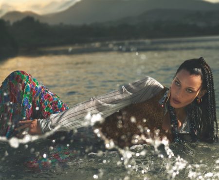 Bella Hadid Takes a Dip in Missoni Spring 2020 Campaign Model Bella Hadid poses in Sardinia, Italy, for Missoni spring-summer 2020 campaign