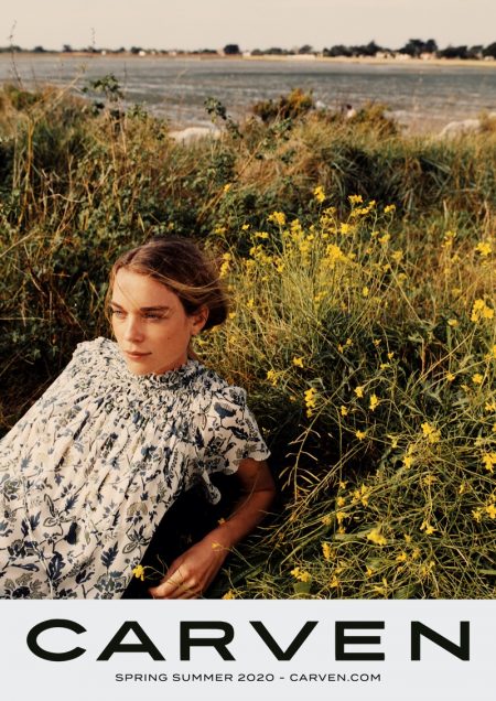 Kim Noorda Poses Outdoors for Carven Spring 2020 Campaign Posing outdoors, Kim Noorda fronts Carven spring-summer 2020 campaign