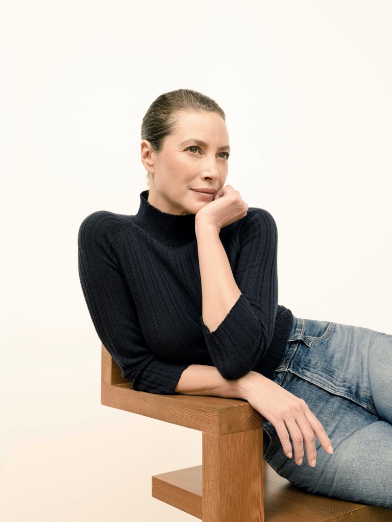 Looking chic, Christy Turlington fronts J Brand spring 2020 campaign