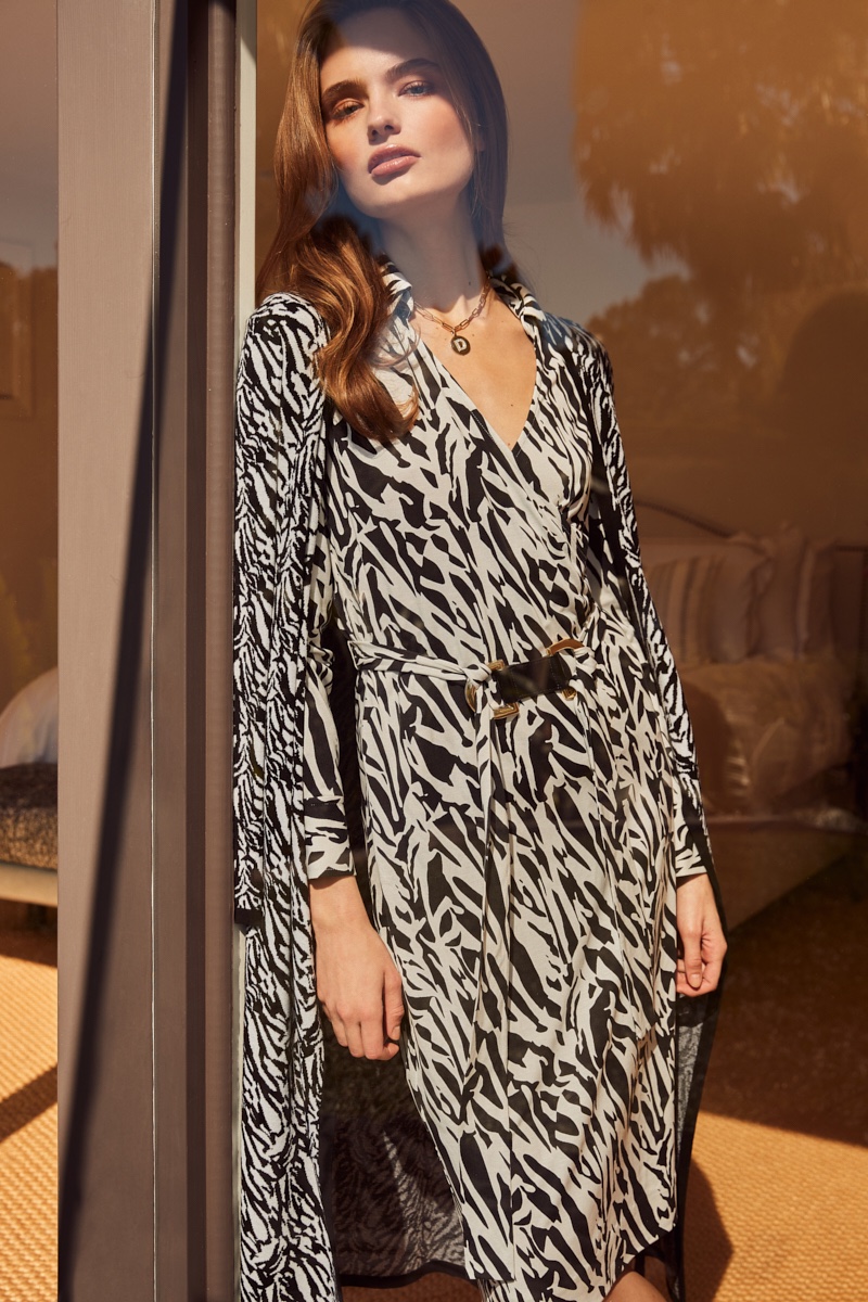Model Anna Mila Guyenz looks luxe in DVF January 2020 collection