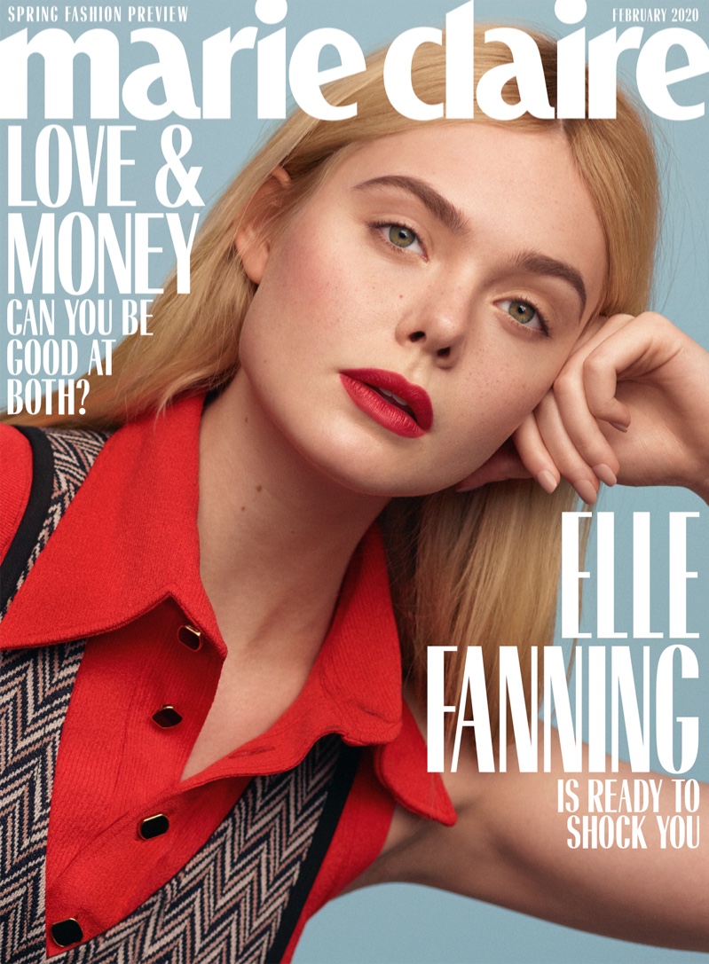 Elle Fanning on Marie Claire US February 2020 Cover