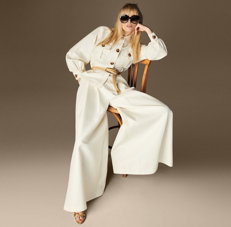 Dressed in white, Elsa Hosk fronts Luisa Spagnoli spring-summer 2020 campaign