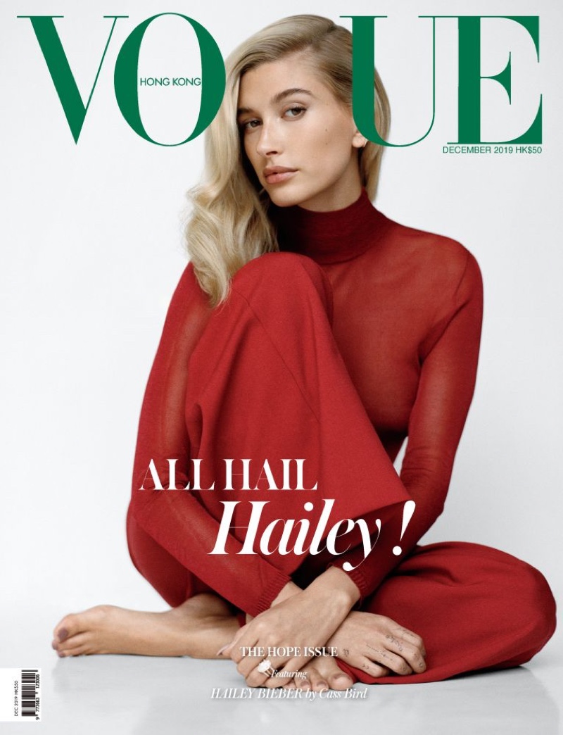 Hailey Baldwin on Vogue Hong Kong December 2019 Cover