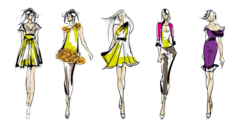 Illustrations Fashion Designs Dresses