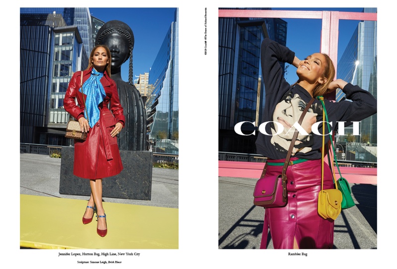 Singer and actress Jennifer Lopez poses for Coach spring-summer 2020 campaign