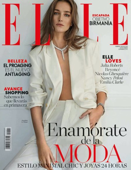 Josephine le Tutour ELLE Spain 2020 Cover Fashion Editorial
