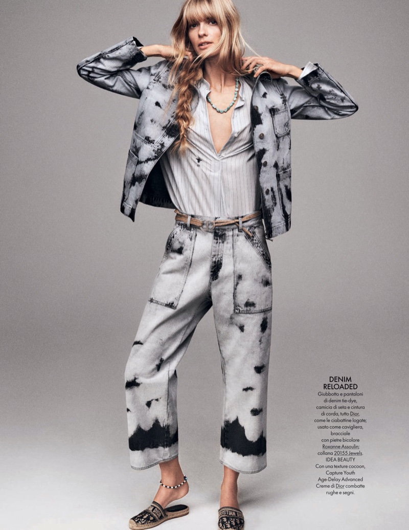 Julia Stegner Takes On New Season Looks Now for ELLE Italy | Fashion ...