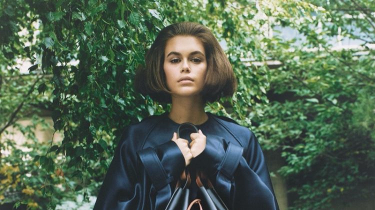 Kaia Gerber is a Garden Beauty for Loewe Publication