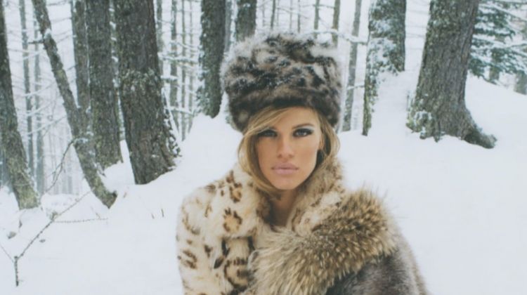Kim Riekenberg Looks Luxe in the Snow for Tatler
