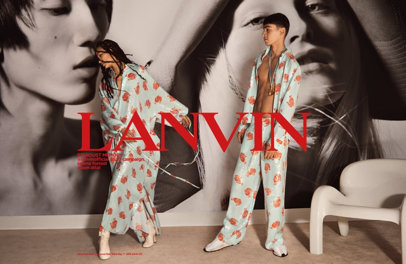 Selena Forrest and Meng Yu Qi front Lanvin spring-summer 2020 campaign