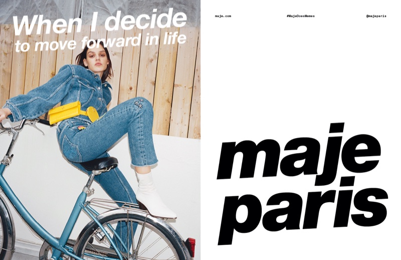 Mag Cysewska fronts Maje spring-summer 2020 campaign