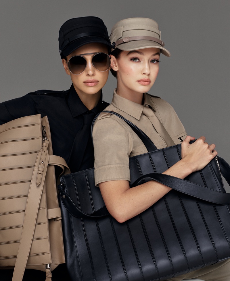 Irina Shayk and Gigi Hadid model handbags in Max Mara spring-summer 2020 campaign