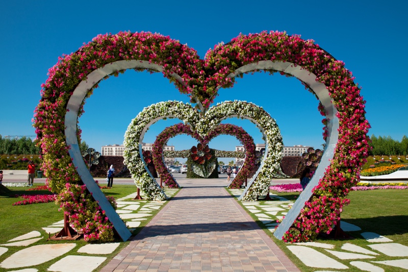 Alley of Hearts from Dubai Miracle Garden