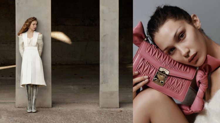 Bella Hadid, Lila Moss Front Miu Miu Spring 2020 Campaign