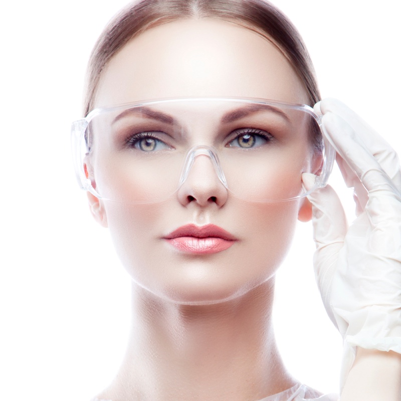 Model Beauty Glasses Surgical Concept Gloves