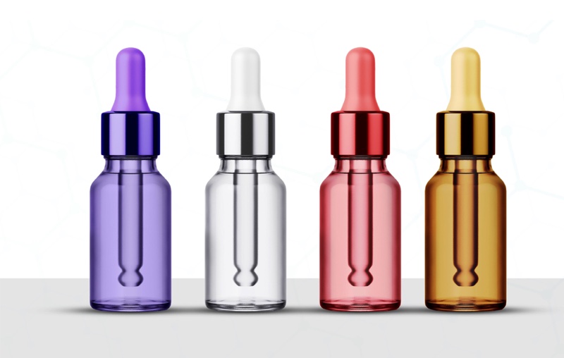 Multicolor CBD Oil Bottles
