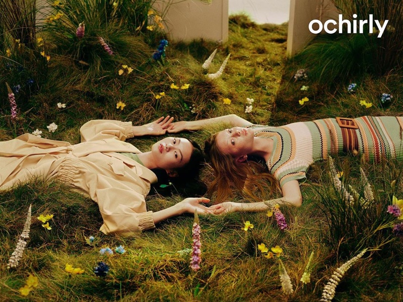 He Cong and Sara Grace Wallerstedt star in Ochirly spring-summer 2020 campaign
