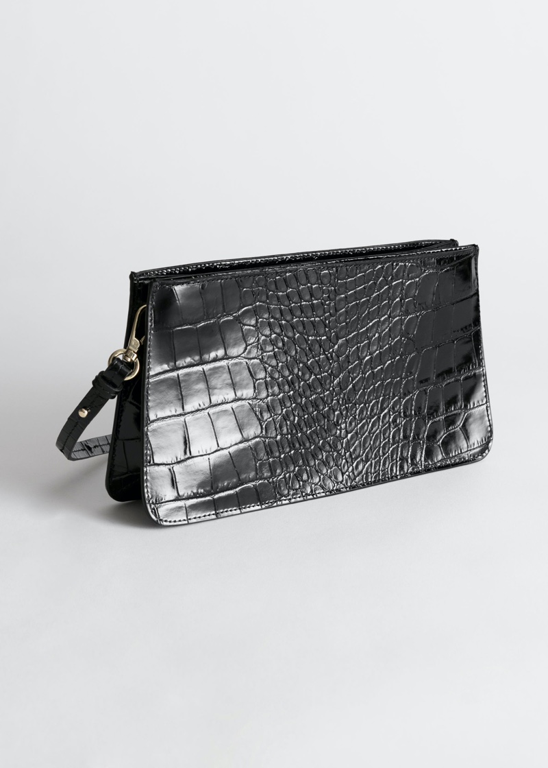 & Other Stories Leather Croc Baguette $139