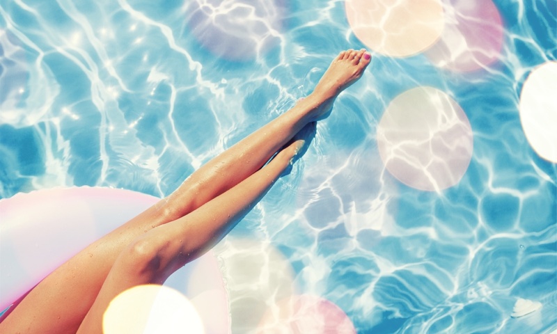 Pool Summer Woman's Smooth Legs