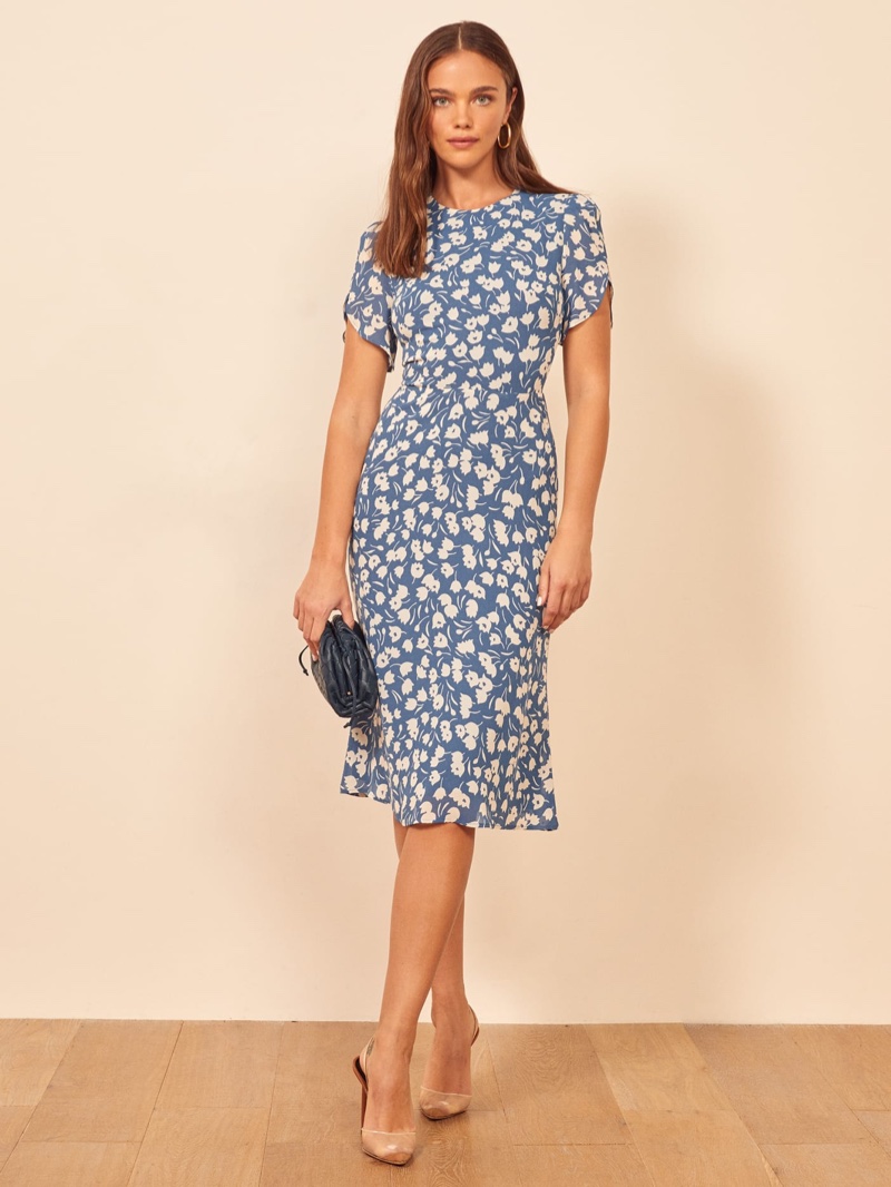 Reformation Andre Dress in Tuli $218
