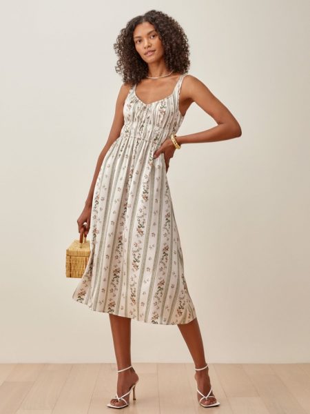 True Romance: Reformation Unveils Fresh Spring Dresses Reformation Colleen Dress in Heath $278