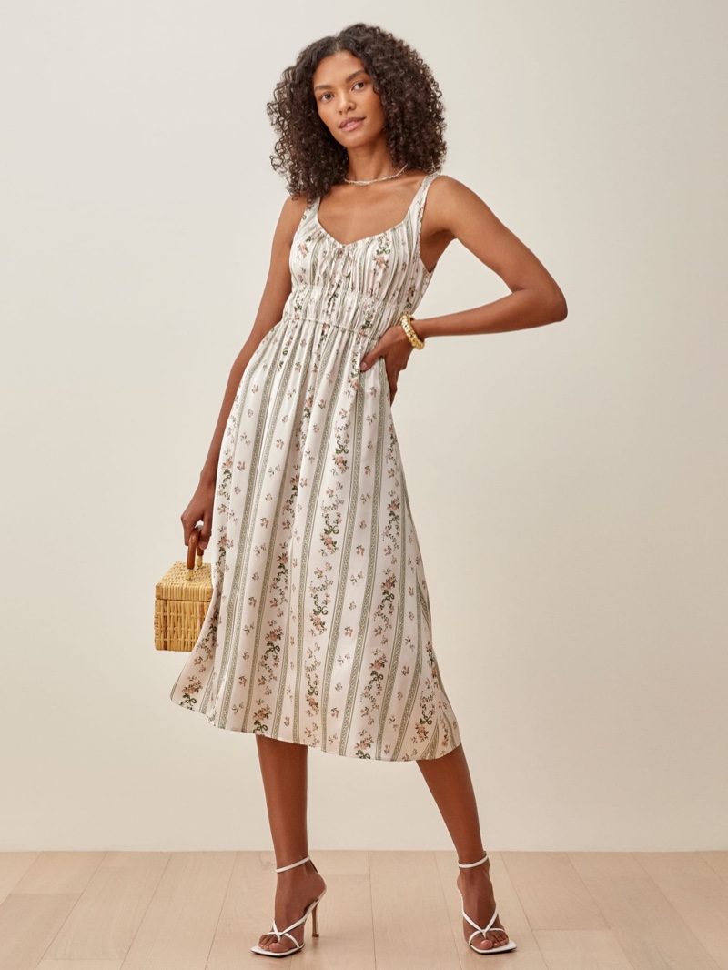 Colleen Ruched Midi Dress