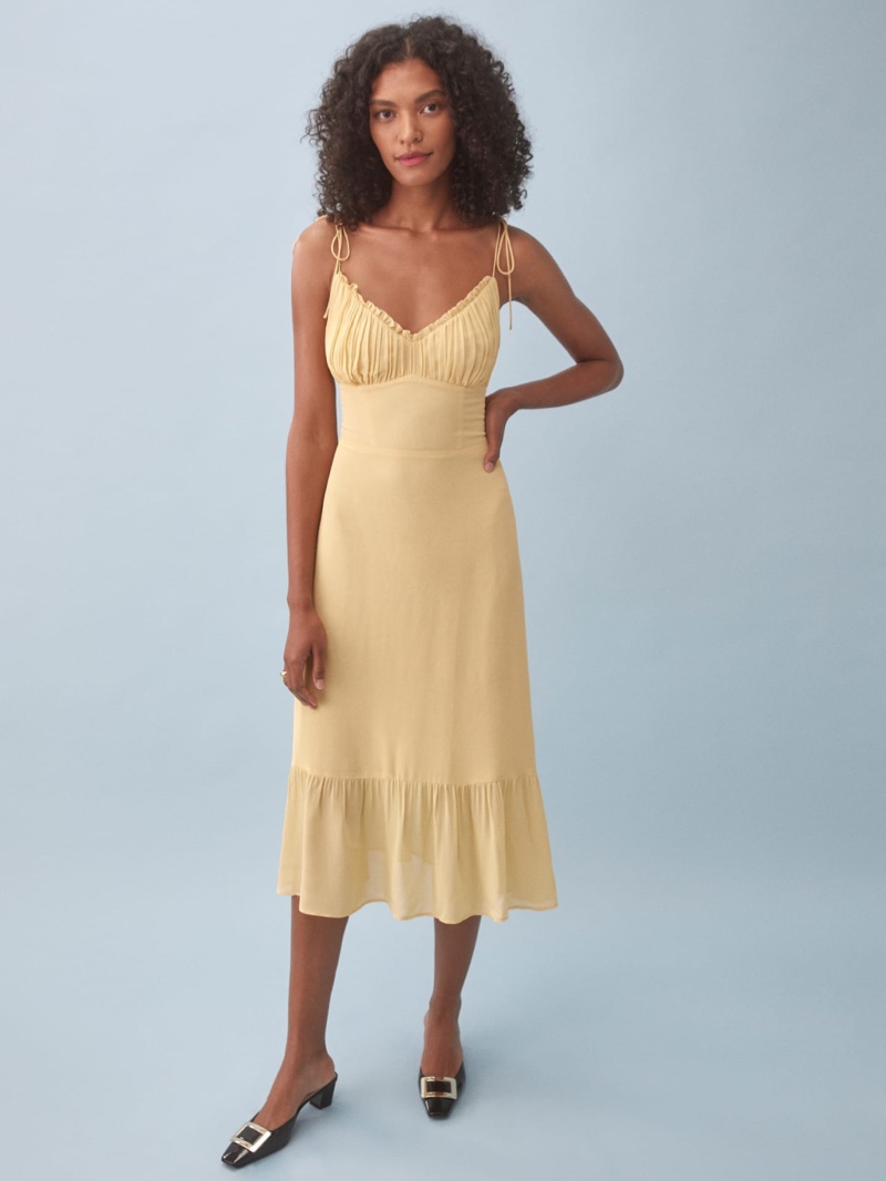 Reformation Embry Dress in Sunshine $248