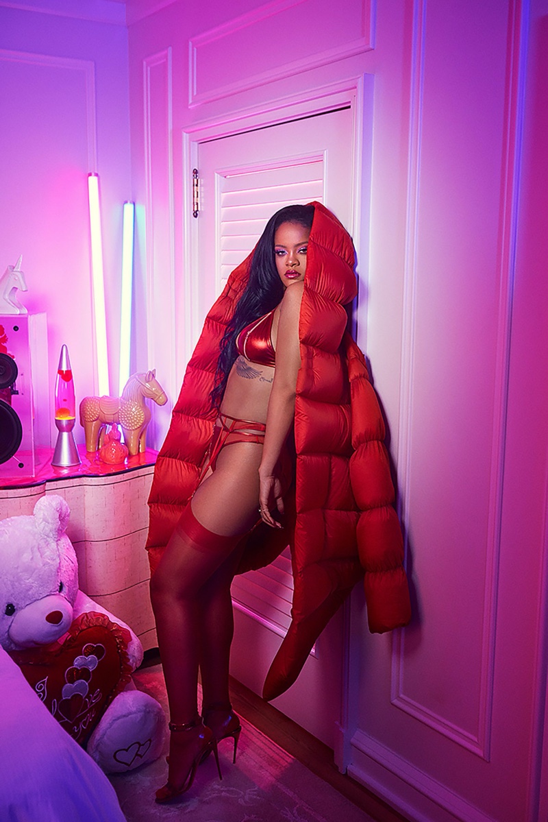 Rihanna looks red-hot in Savage x Fenty x Adam Selman campaign