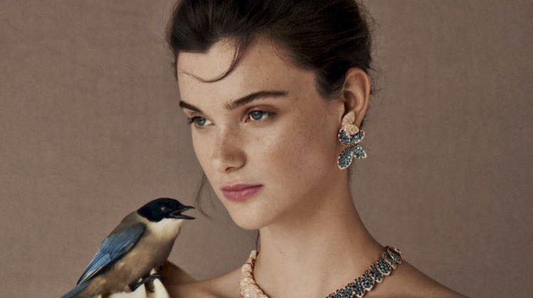 Sara Dijkink Models Elegant Gems for Vanity Fair Italy