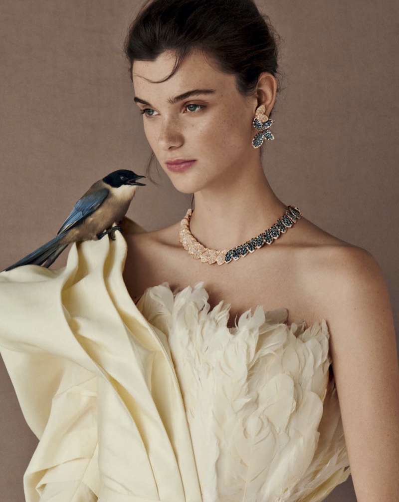 Sara Dijkink Models Elegant Gems for Vanity Fair Italy