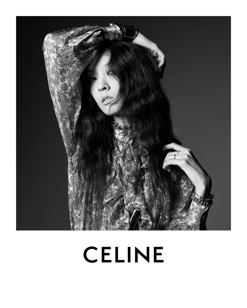 So Young Kang models Celine dress