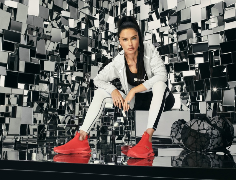 Ambassador Adriana Lima fronts PUMA LQD CELL Shatter Mid sneaker campaign