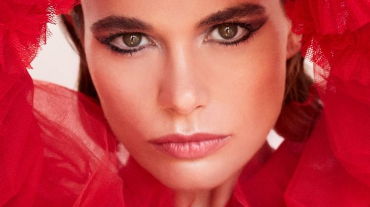 Ana Ponce Models Glam Beauty Looks for ELLE Bulgaria
