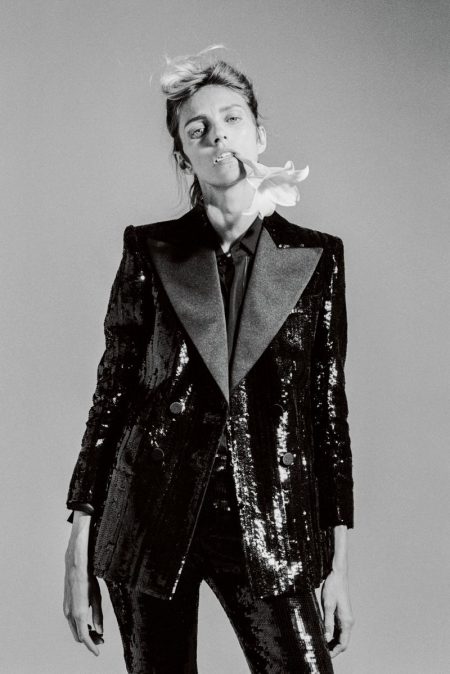 Anja Rubik Poses in Saint Laurent Looks for Purple Fashion Anja Rubik Poses in Saint Laurent Looks for Purple Fashion