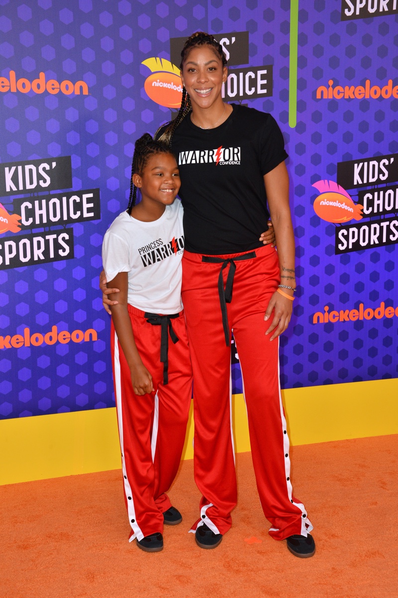 Candace Parker & Lailaa Nicole Williams at the Nickelodeon Kids' Choice Sports Awards 2018