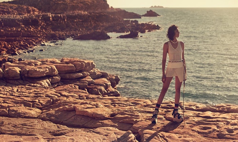 Charlee Fraser Models Romantic Dresses for Vogue Australia