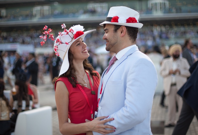 Couple Horse Derby Style Hats